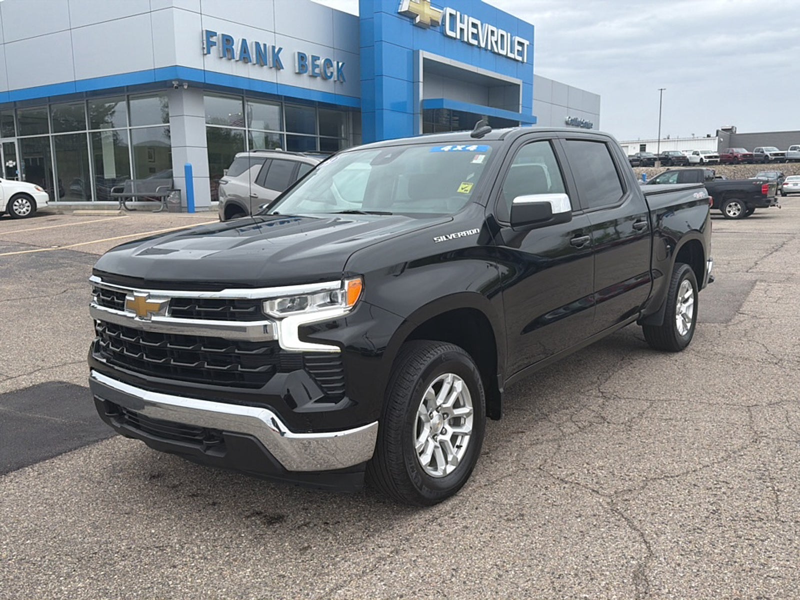 2023 Chevrolet Silverado 1500 LT (2FL) in Black — front three-quarter view