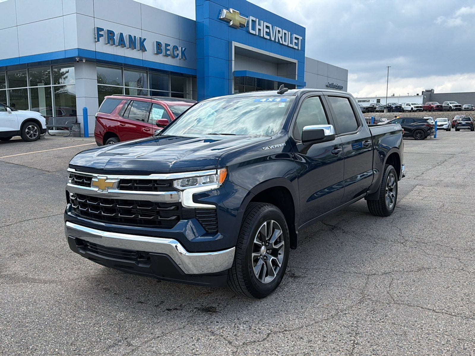 2023 Chevrolet Silverado 1500 LT (2FL) in Northsky Blue Metallic — front three-quarter view