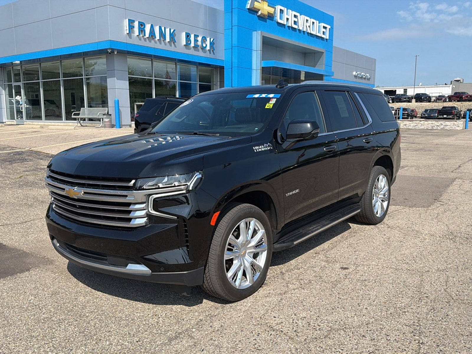 2023 Chevrolet Tahoe High Country in Black — front three-quarter view