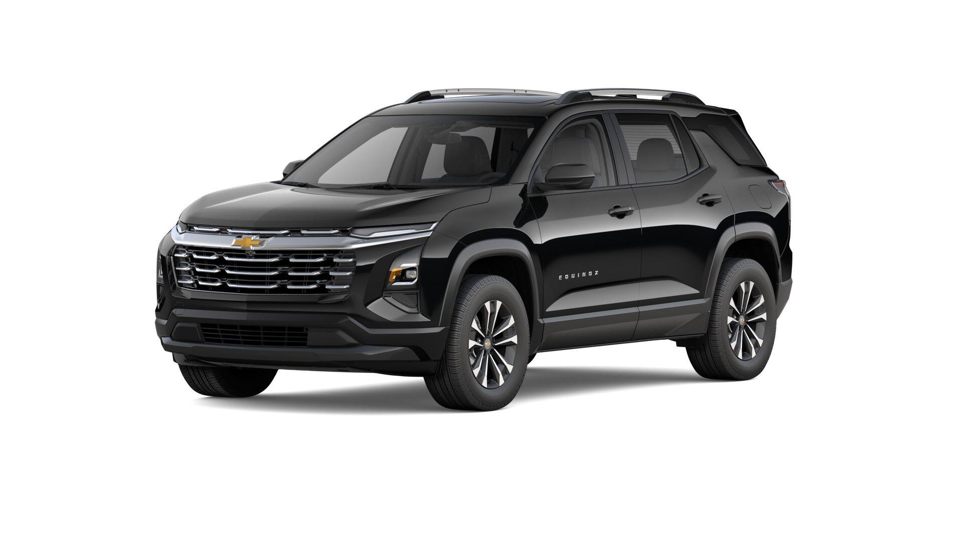 2026 Chevrolet Equinox LT in Mosaic Black Metallic — front three-quarter view