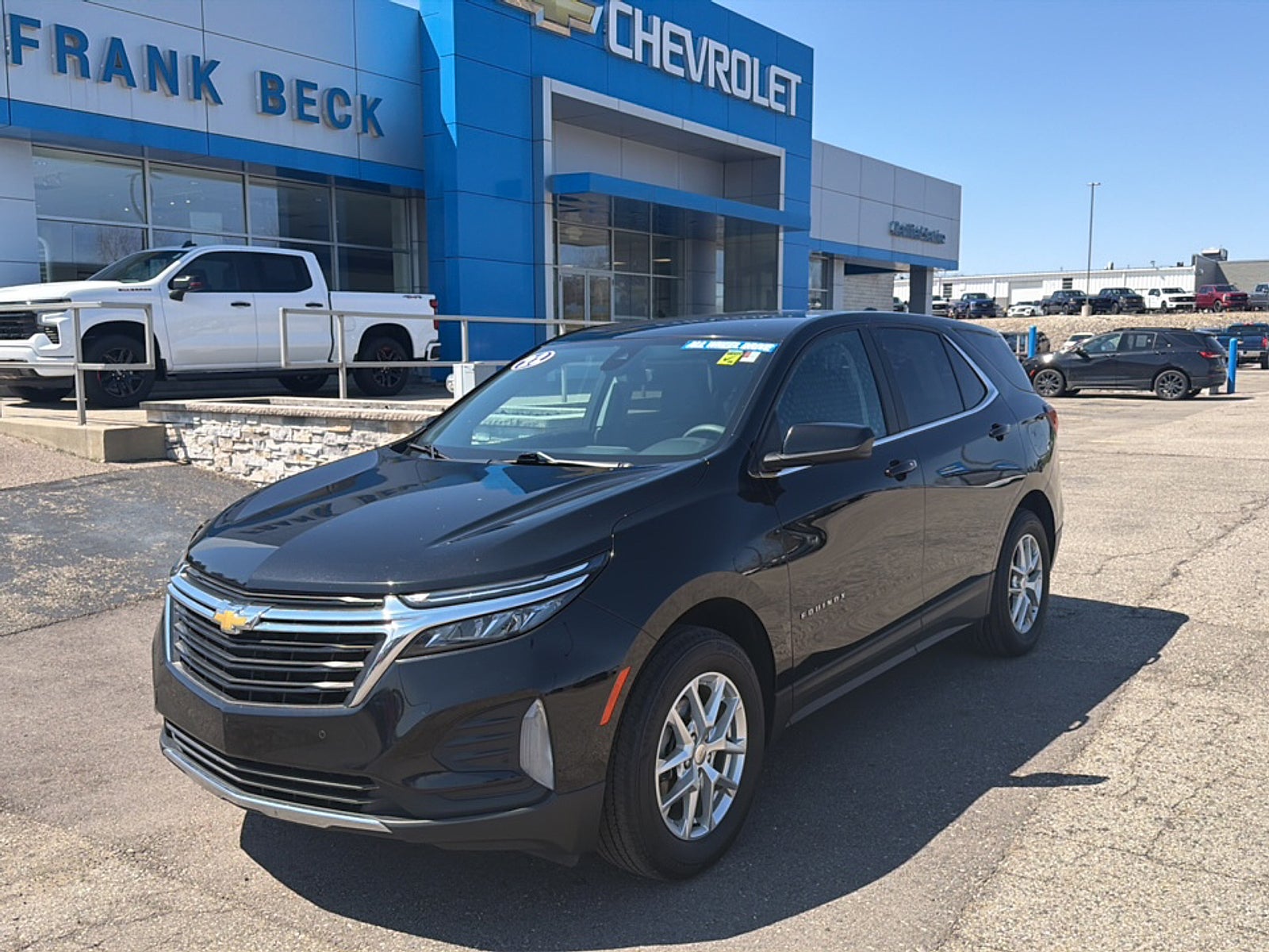2022 Chevrolet Equinox LT in Mosaic Black Metallic — front three-quarter view
