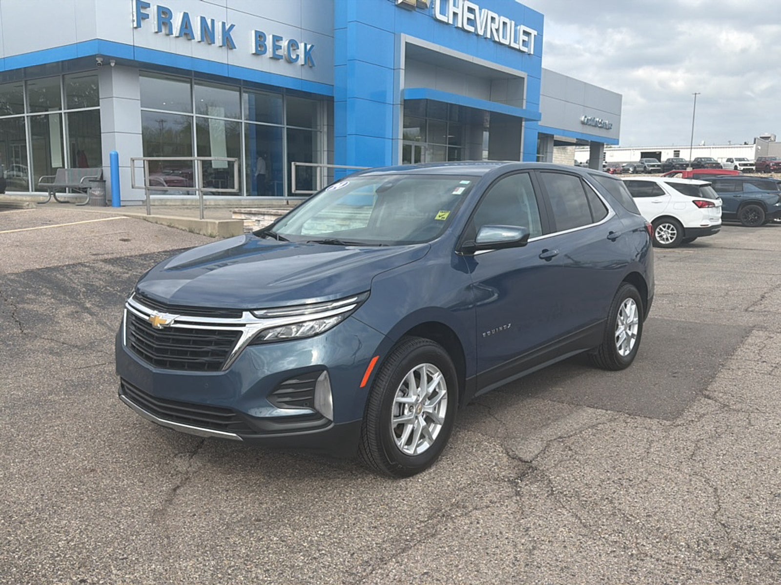 2024 Chevrolet Equinox LT in Lakeshore Blue Metallic — front three-quarter view